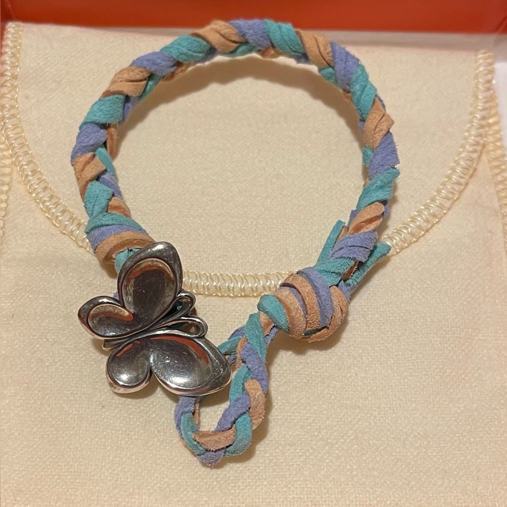James Avery Silver Butterfly Braided Bracelet